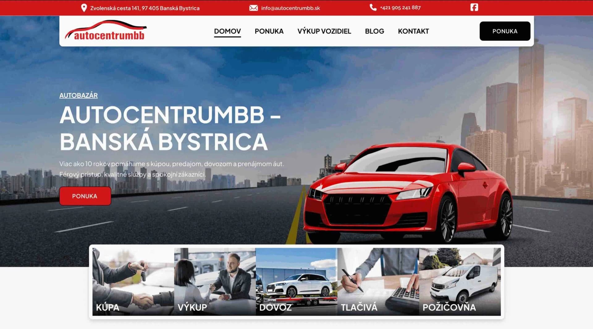 Autocentrum BB website
