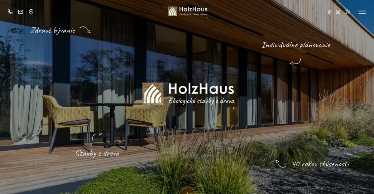 Holzhaus website