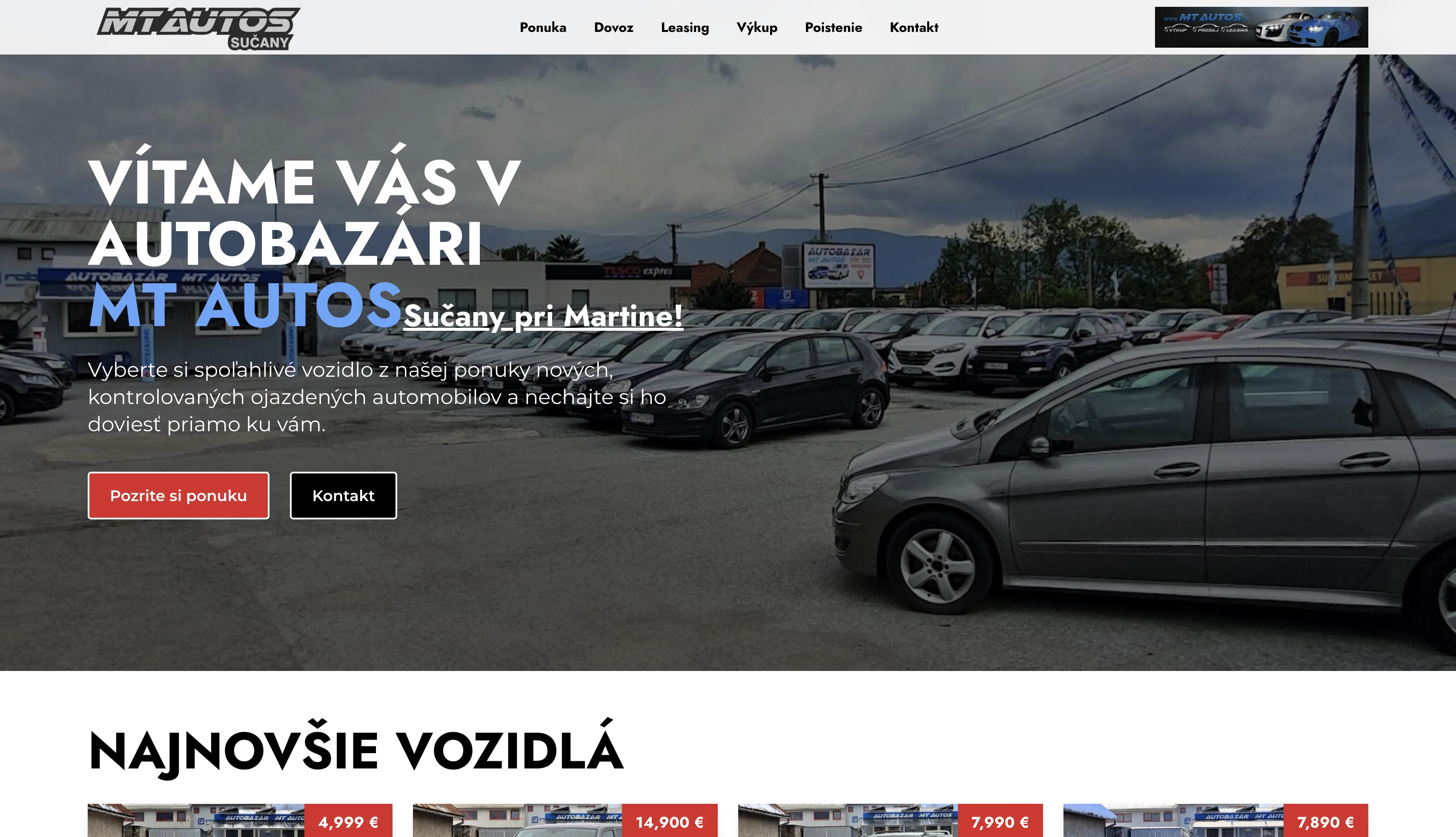 MT Autos website