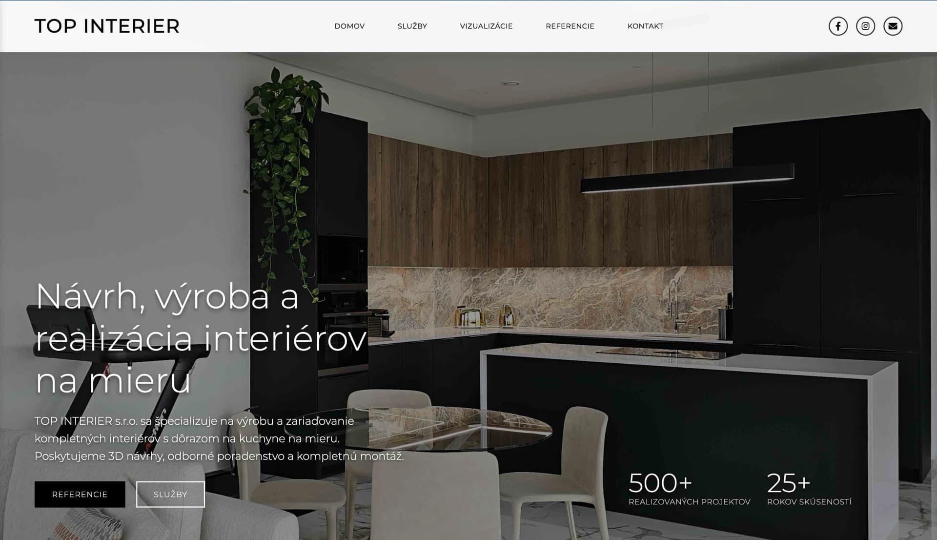 Top Interiér website