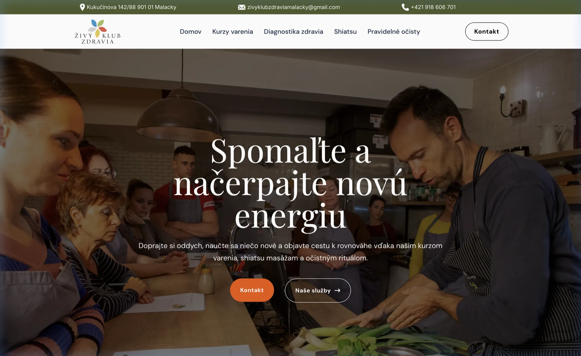 Živý Klub Zdravia website